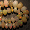 7 inches - AAAA - Tope Grade Truly Awesome - Ethiopian Opal - Smooth Polished Rondell Beads Huge Size 5.25 - 9 mm approx